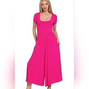 Zenana Short‎ Sleeve Jumpsuit